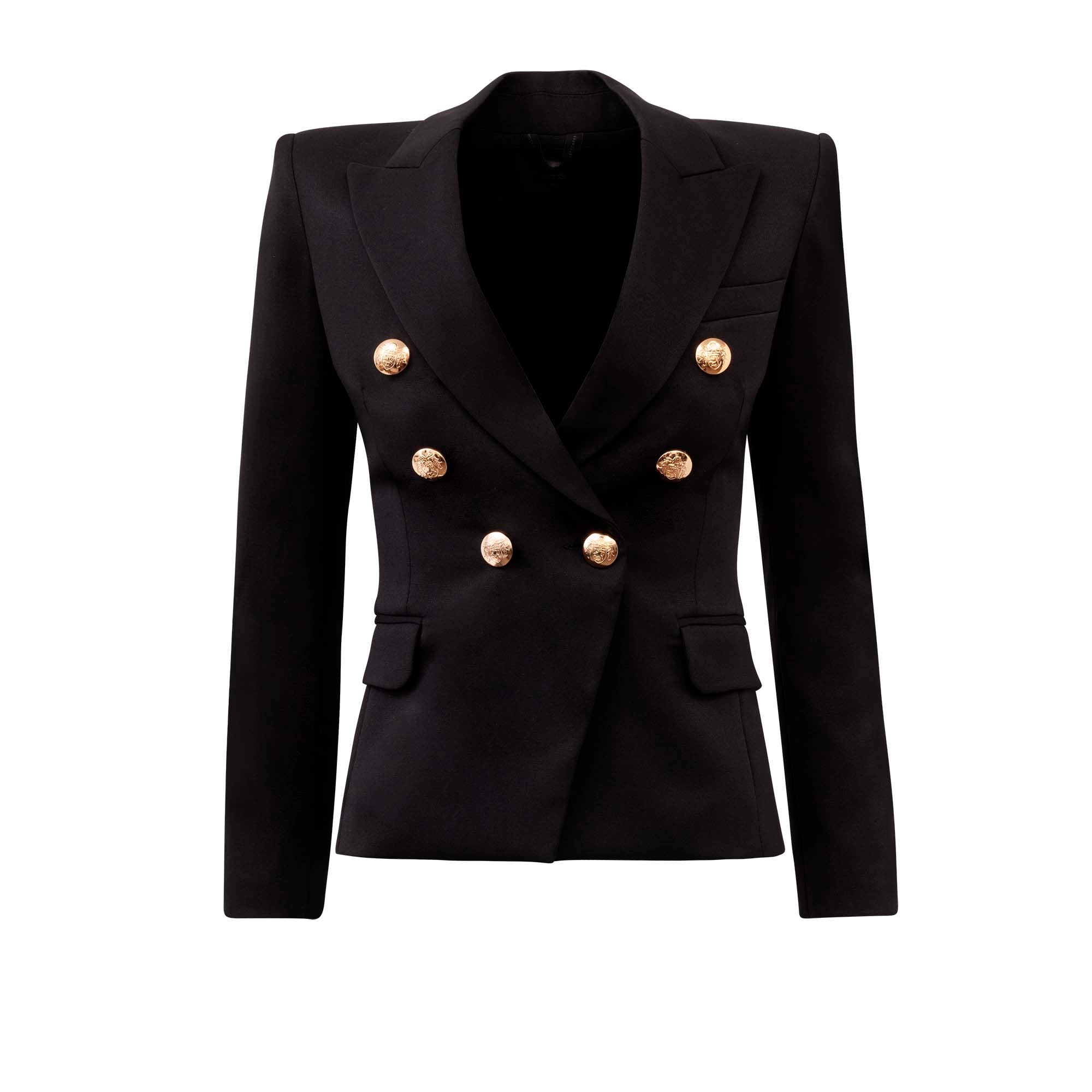 Blazer Italy Alfaiataria Preto Ammis Moda