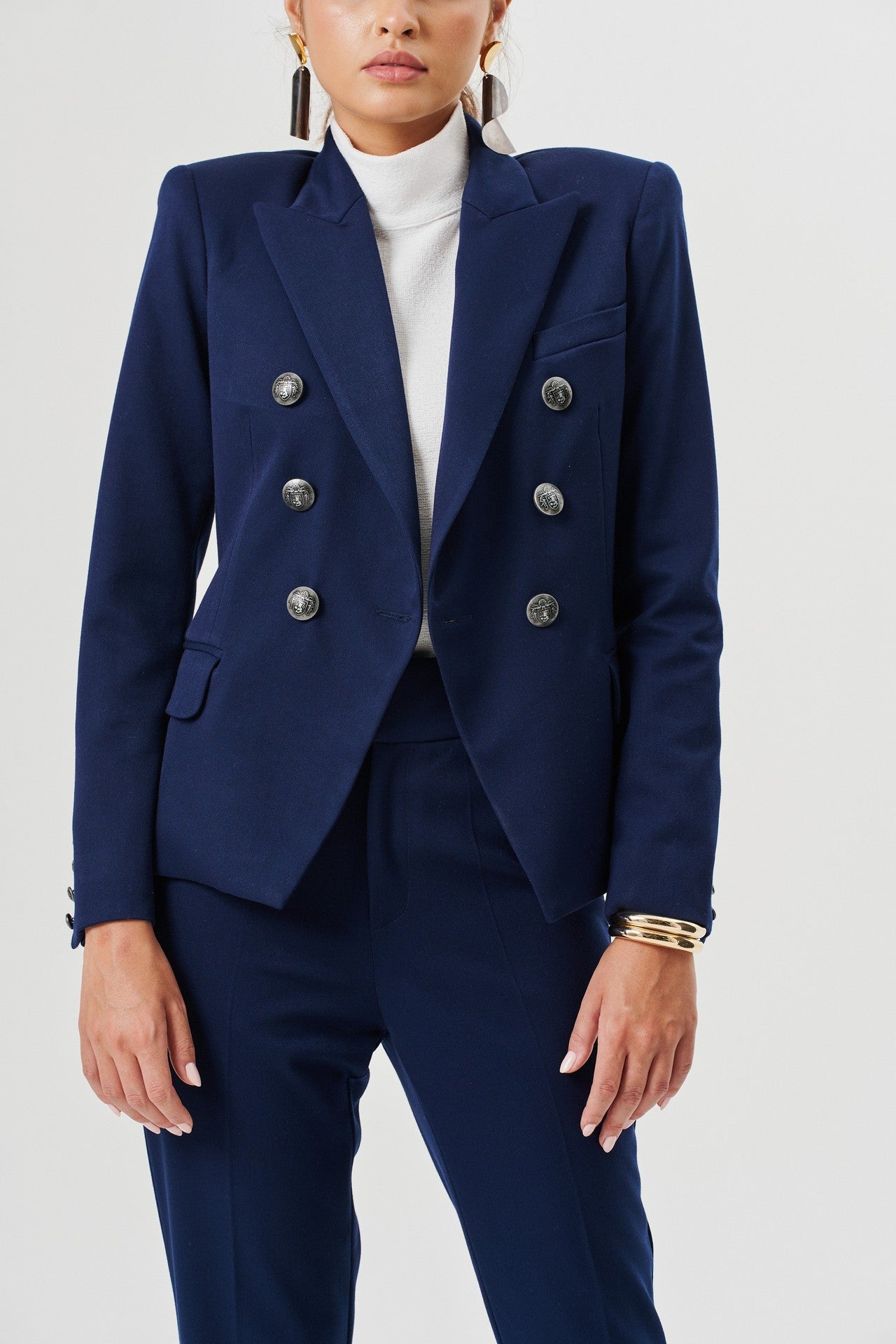 Blazer Italy Alfaiataria Marinho Ammis Moda