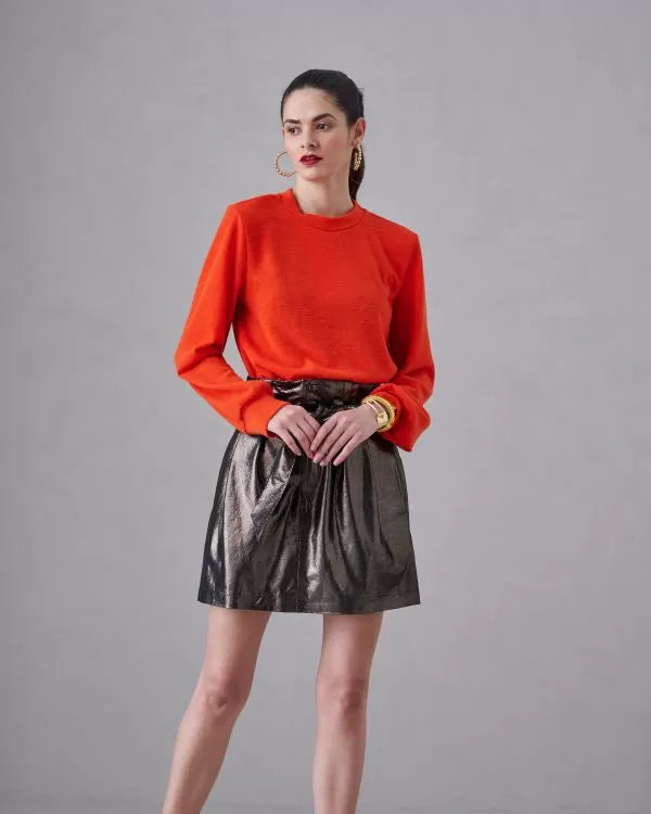 Blusa Malia Tricot Coral ammis moda