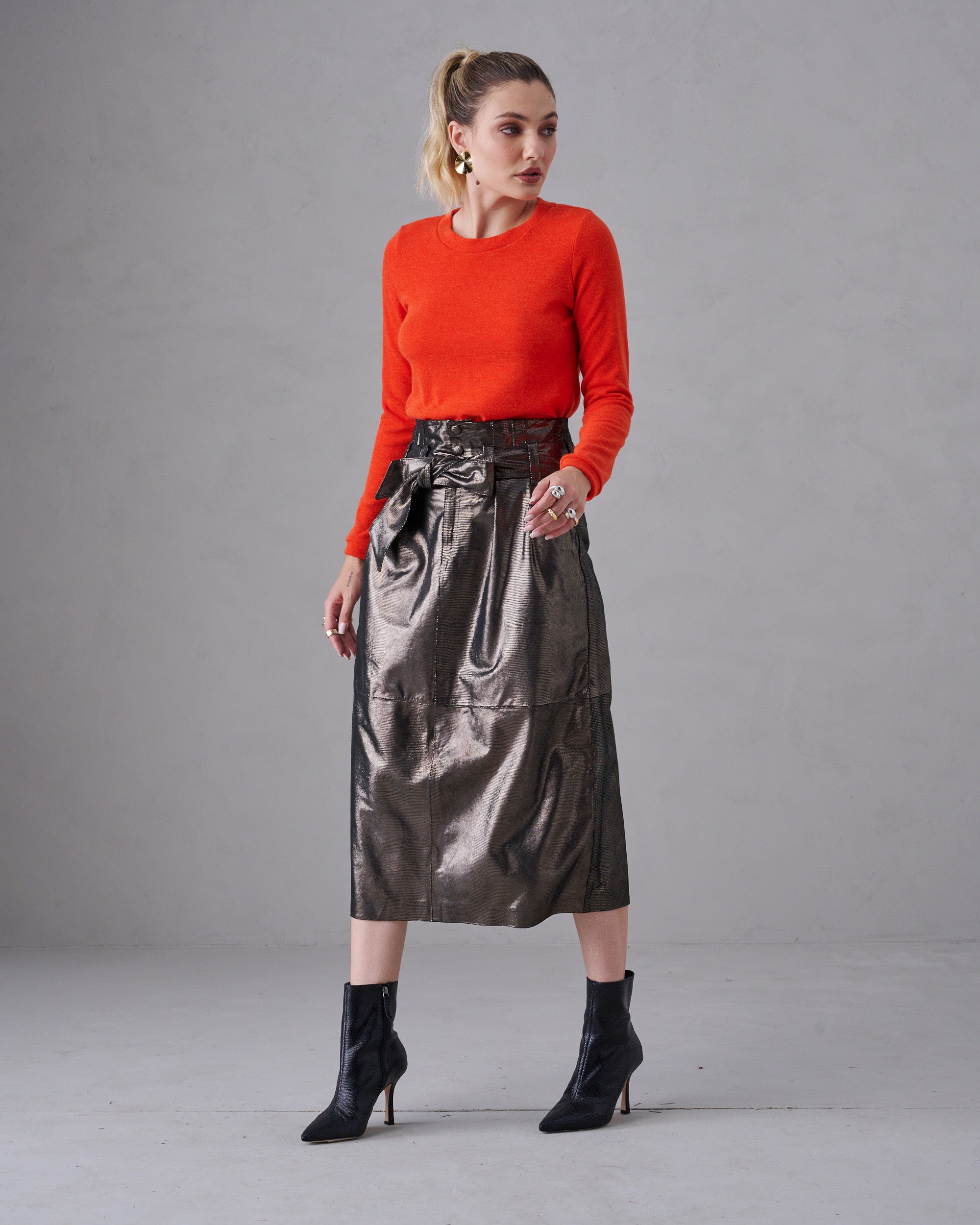 Blusa Malia Tricot Coral ammis moda
