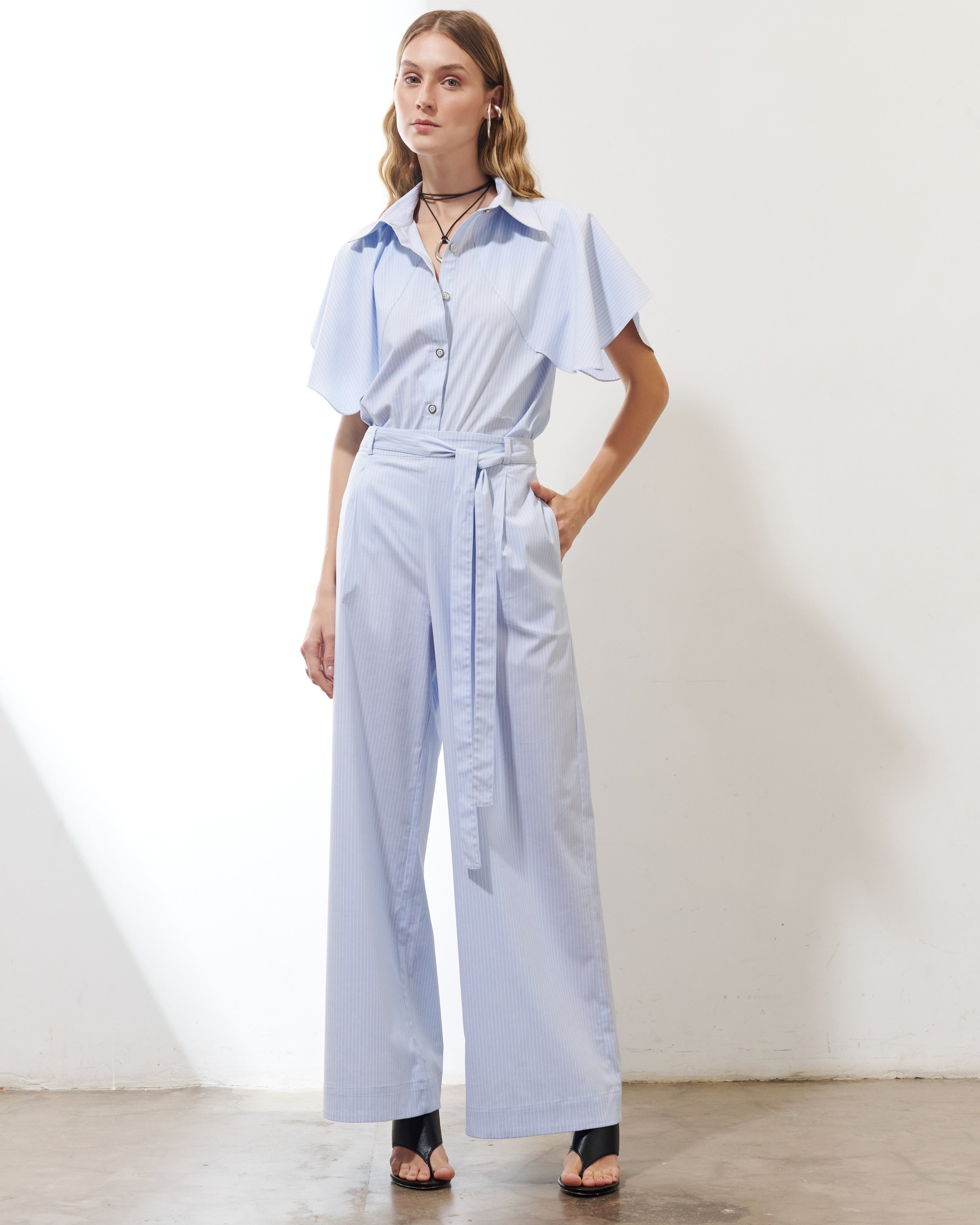 CAMISA CAPRI MANGA CURTA LISTRADA AMMIS 