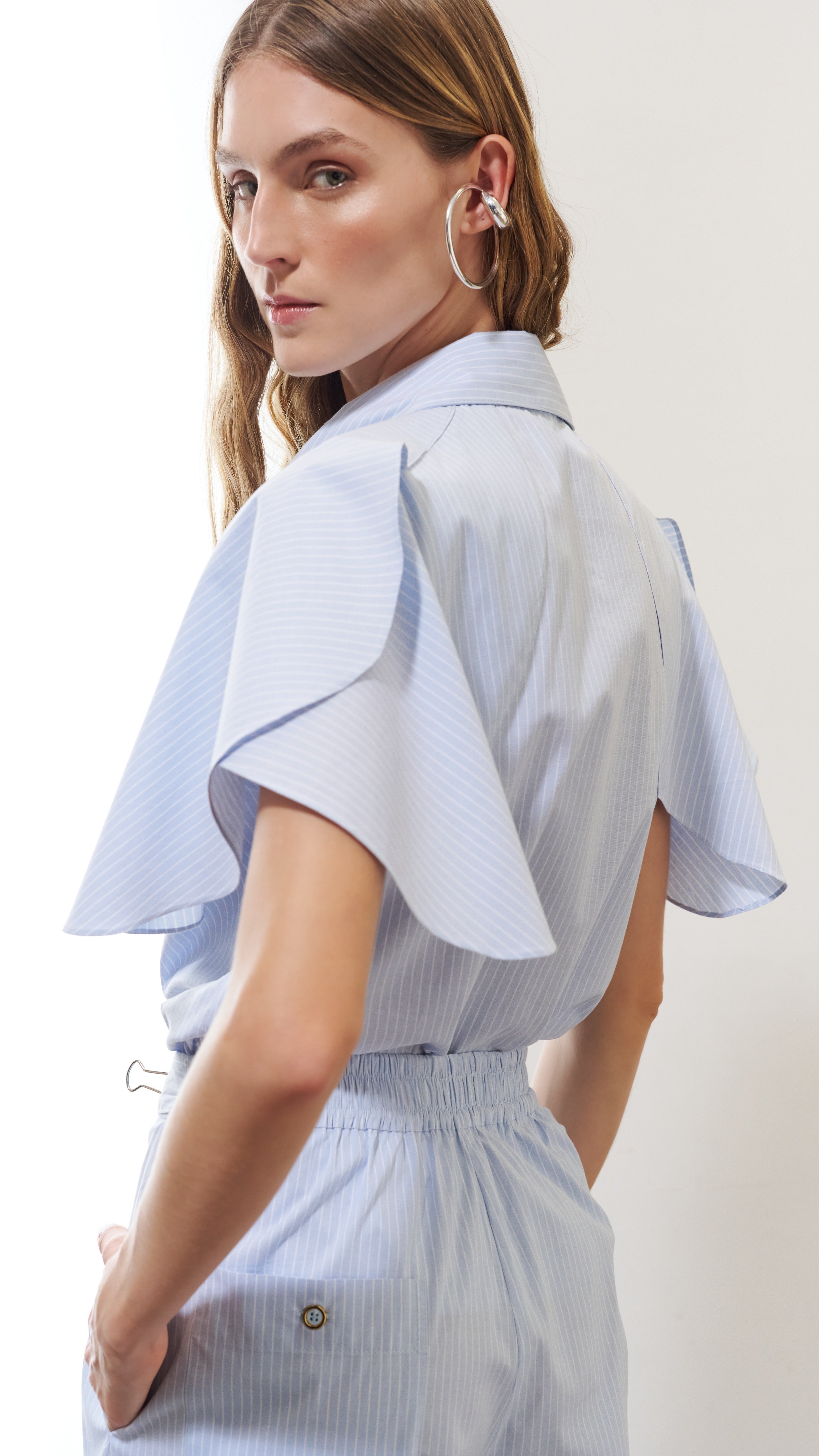 CAMISA CAPRI MANGA CURTA LISTRADA AMMIS 