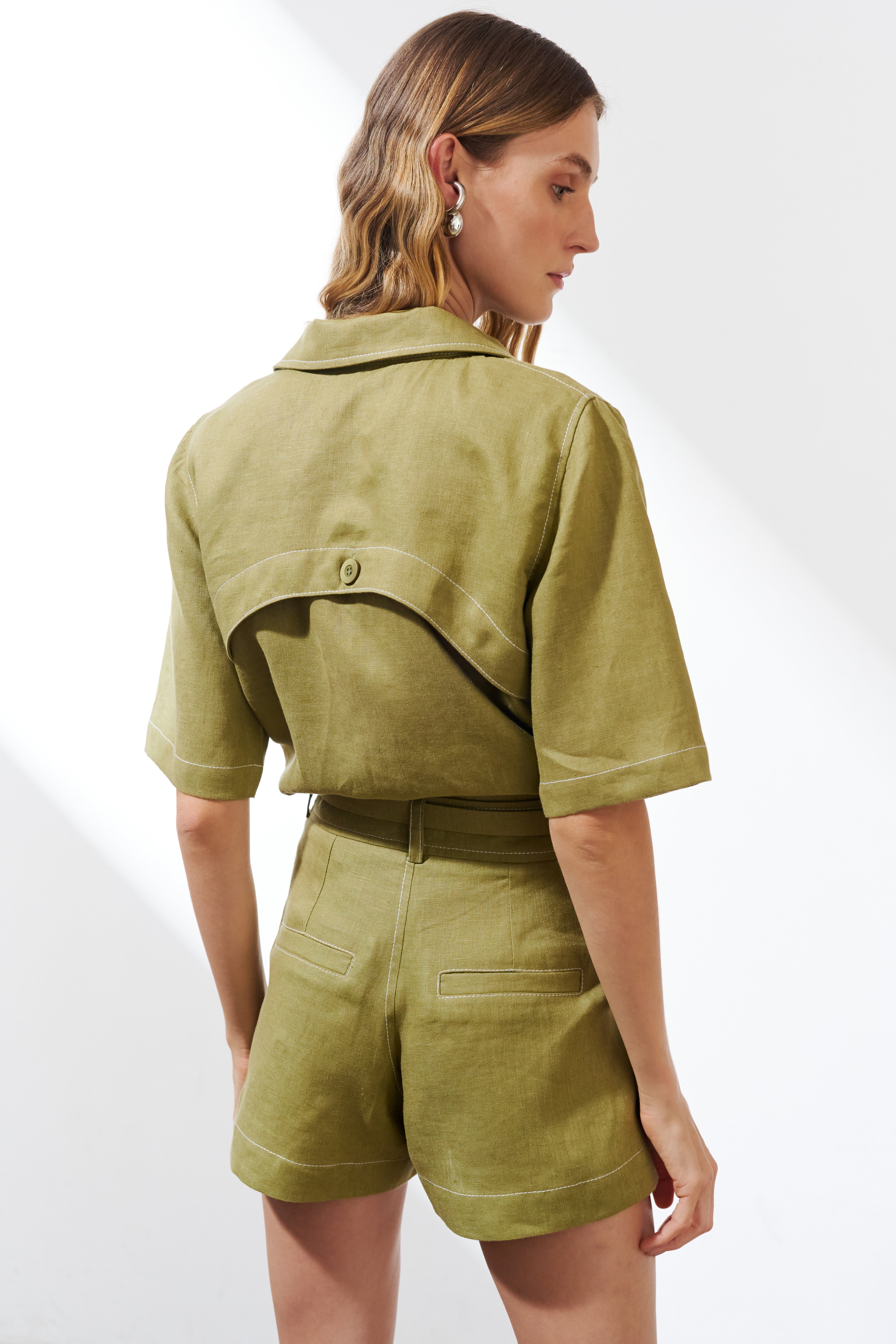 CAMISA PORTOFINO VERDE AMMIS MODA