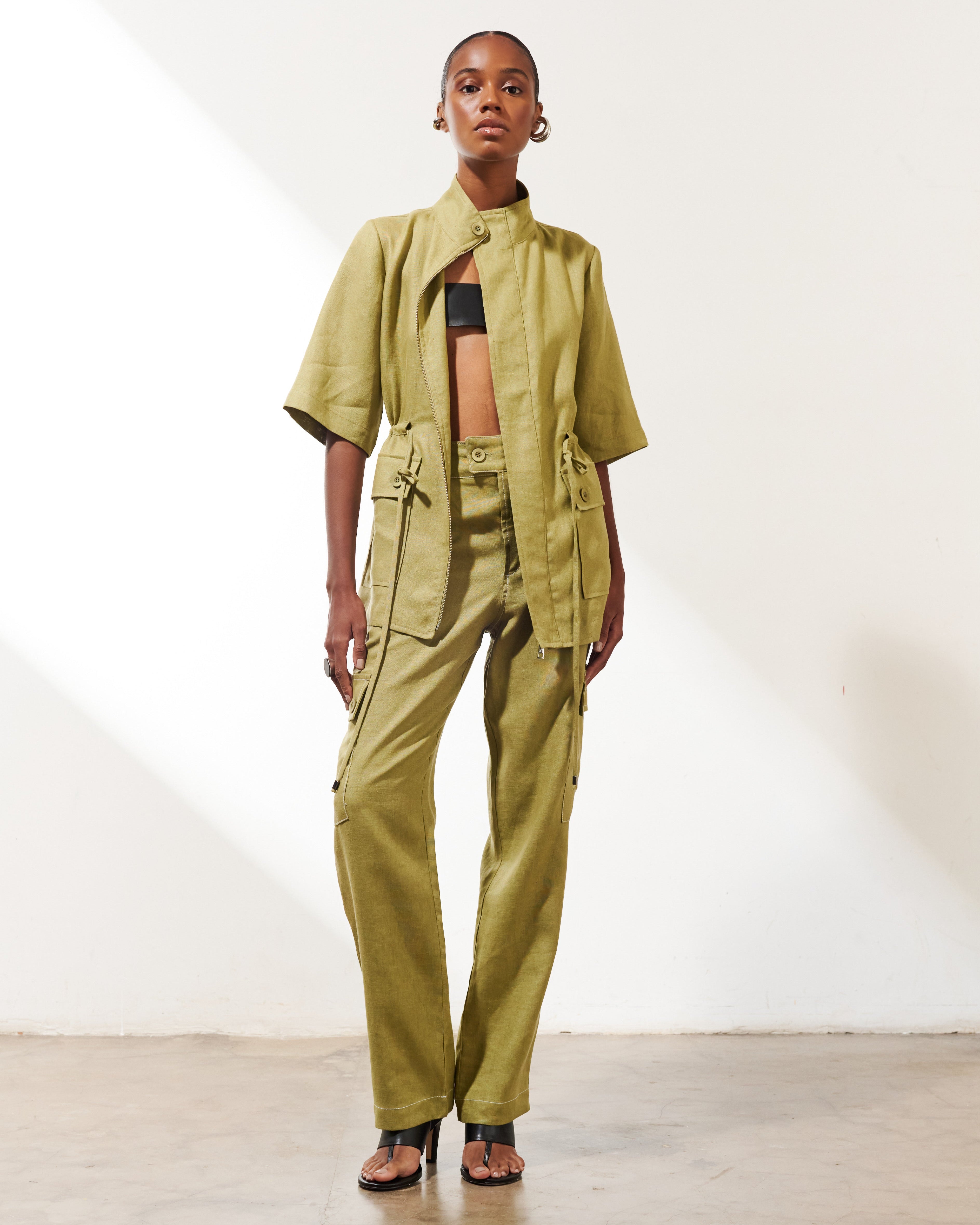 CALCA PORTOFINO CARGO VERDE AMMIS MODA