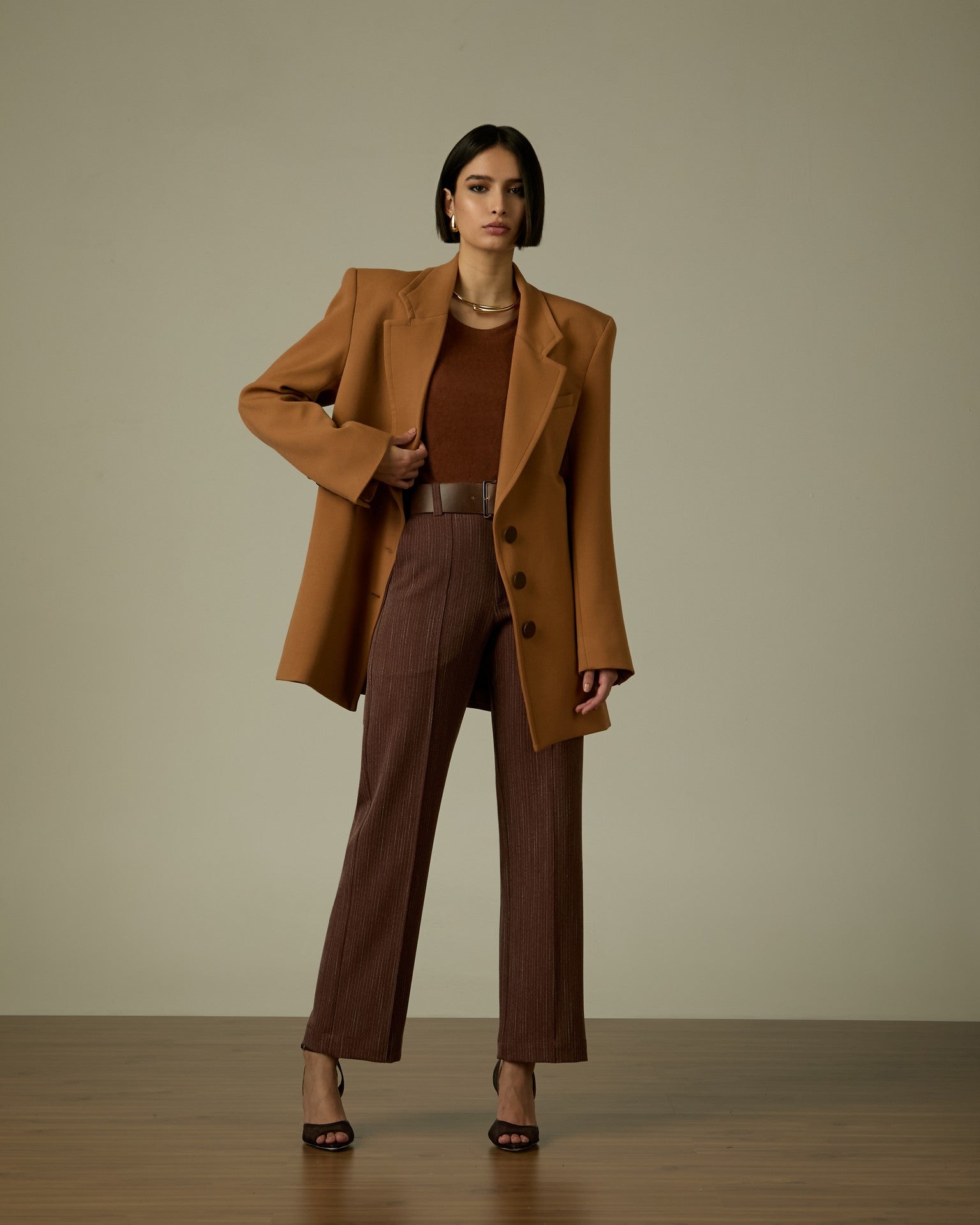 Blazer Ana Laura Caramelo Ammis Moda