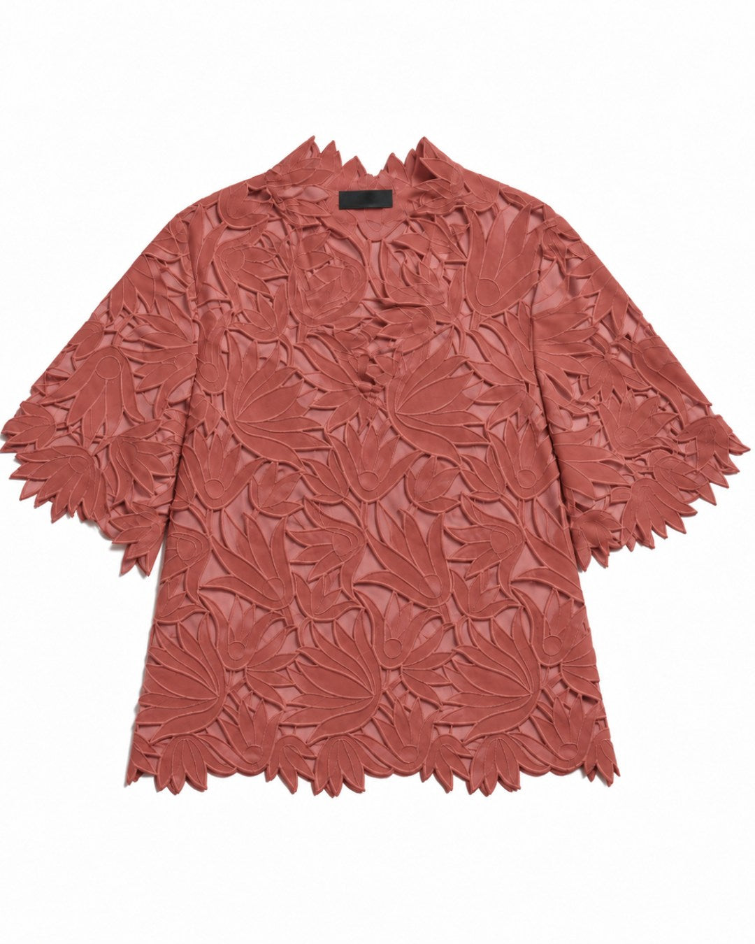 Blusa Feminina em Renda Floral com Decote V | AMMIS