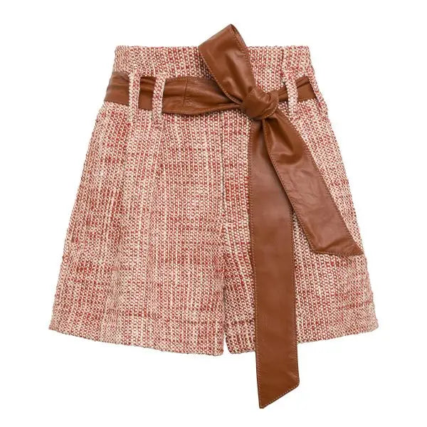 short pamela tweed terracota ammis