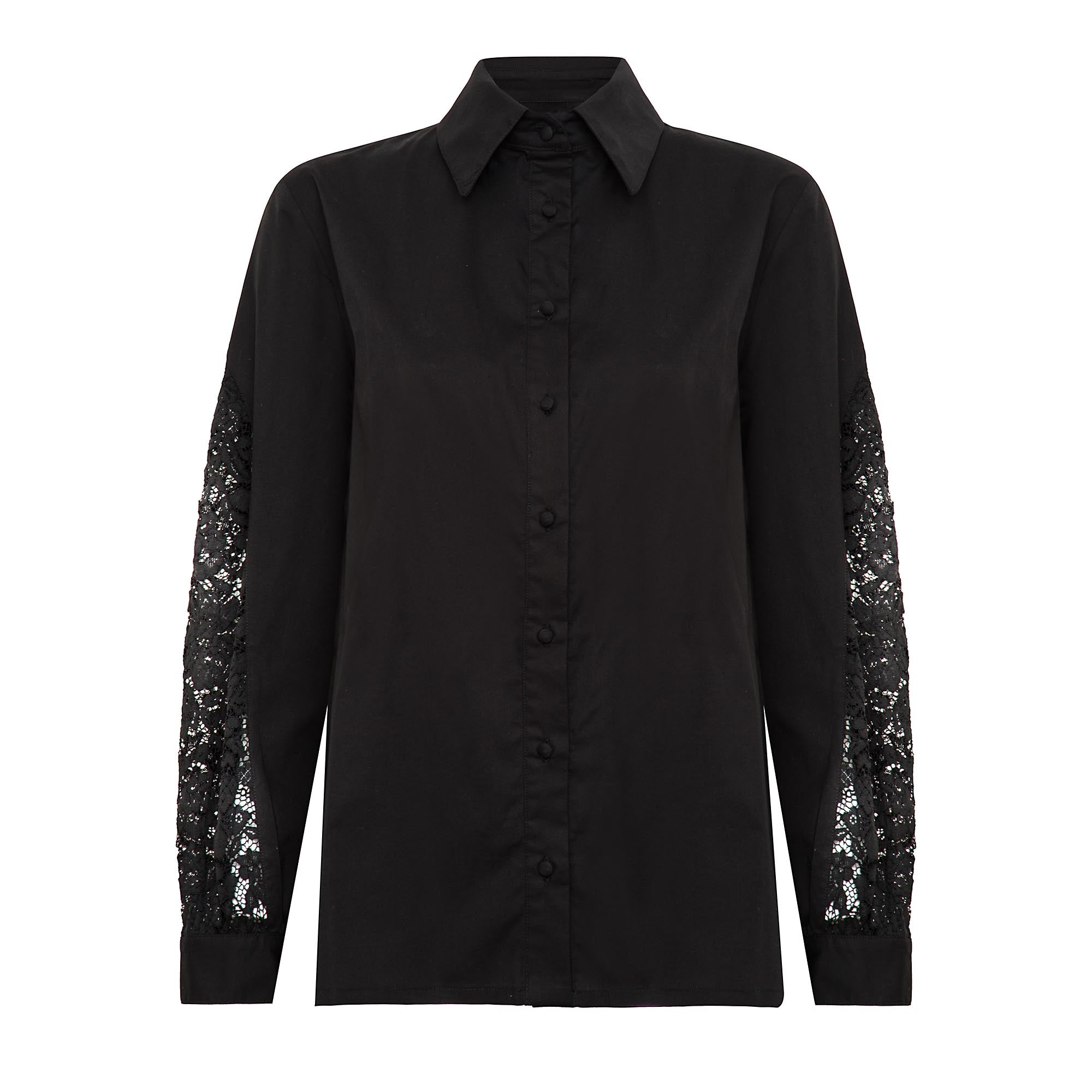 Camisa Noele Tricoline Preto ammis