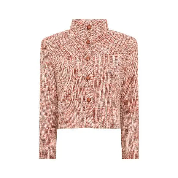 casaco carrie tweed terracota ammis