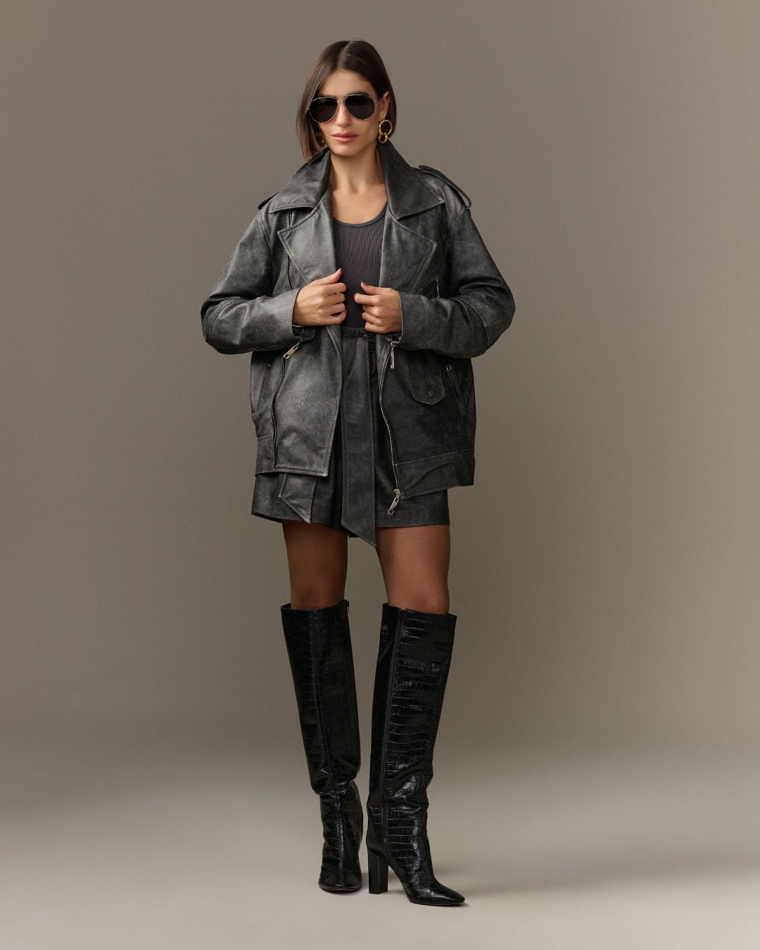 SHORT BELGICA COURO