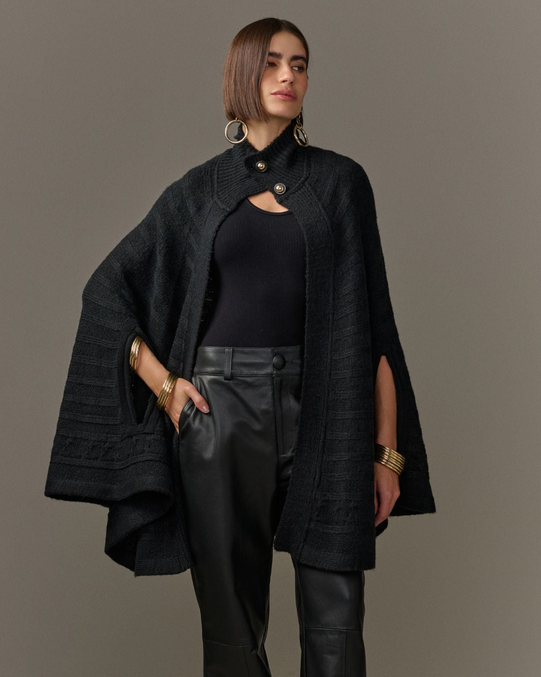 PONCHO OXFORD TRICOT