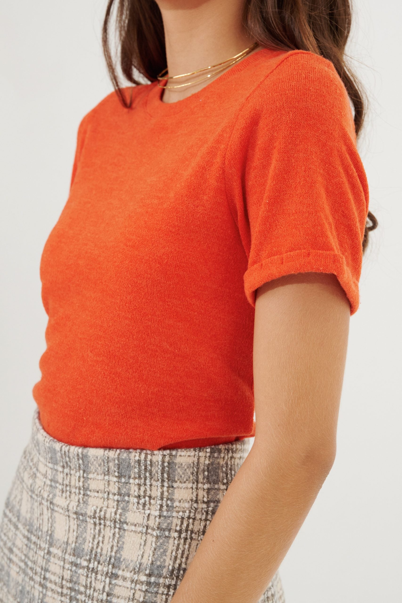 Blusa Heloisa Tricot Coral ammis moda