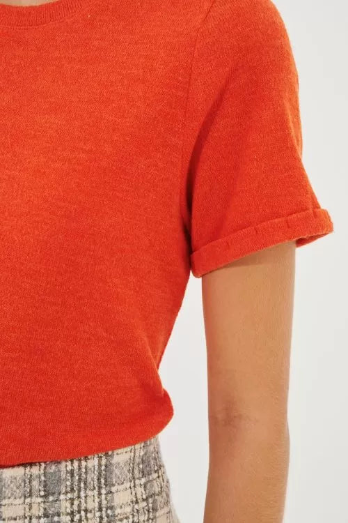 Blusa Heloisa Tricot Coral ammis moda
