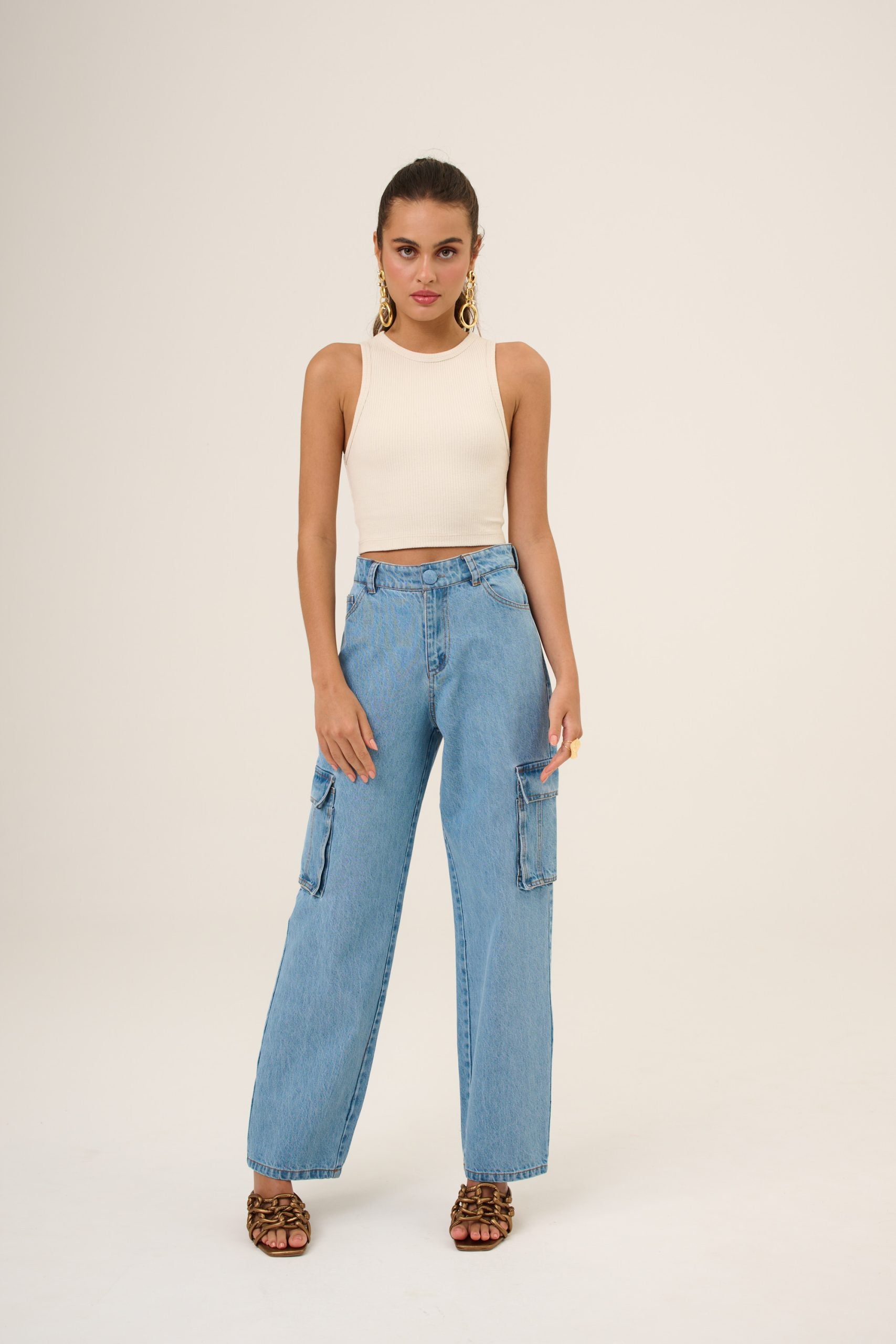 Calça Brunelli Jeans Claro ammis moda