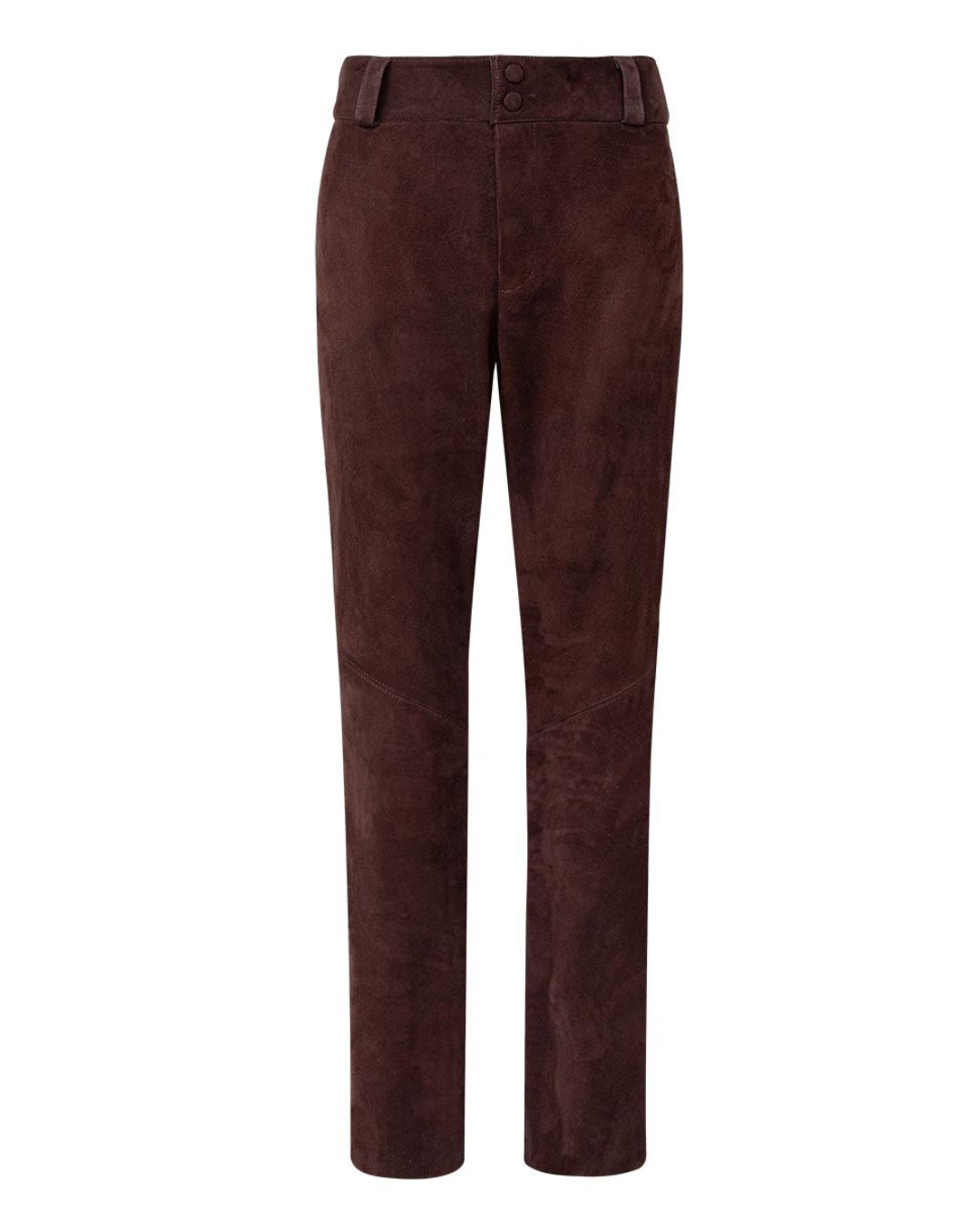Calça feminina de couro vinho da Ammis
