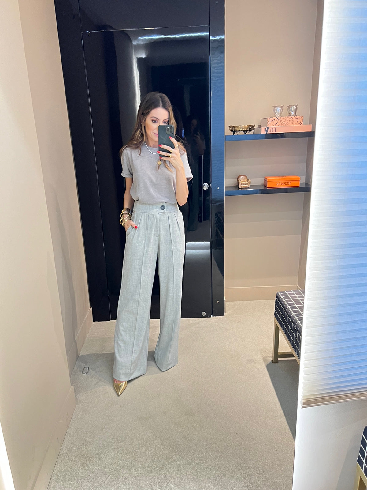 Blusa Heloisa Malha Cinza ammis moda