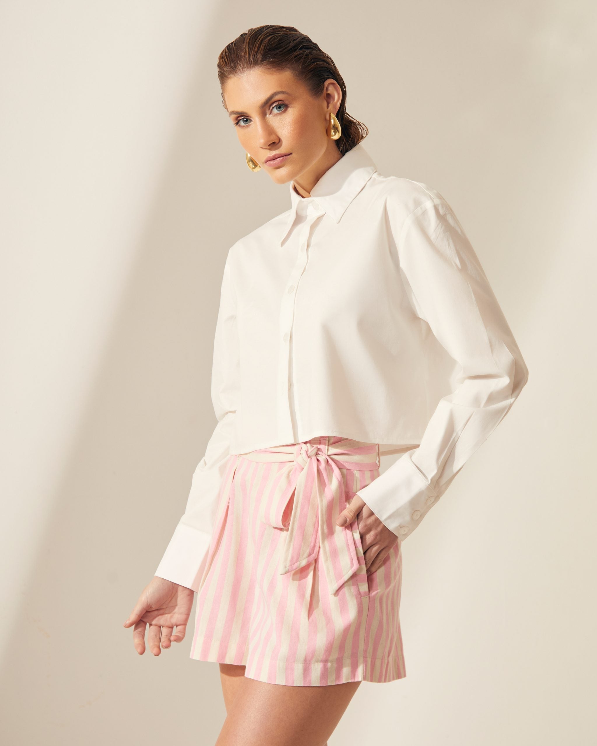 Camisa Layla Tricoline Off ammis moda