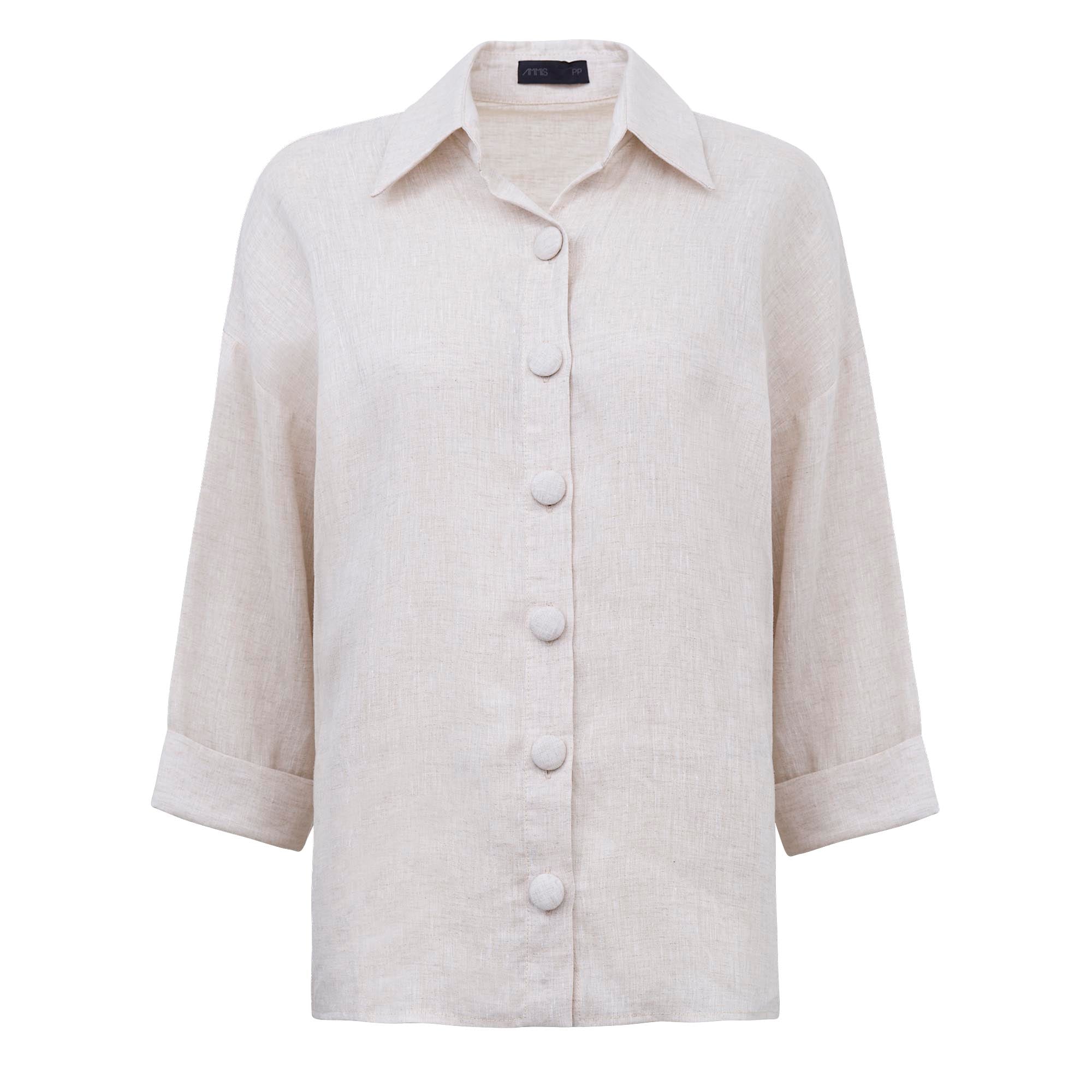 blusa raven puro linho ammis moda