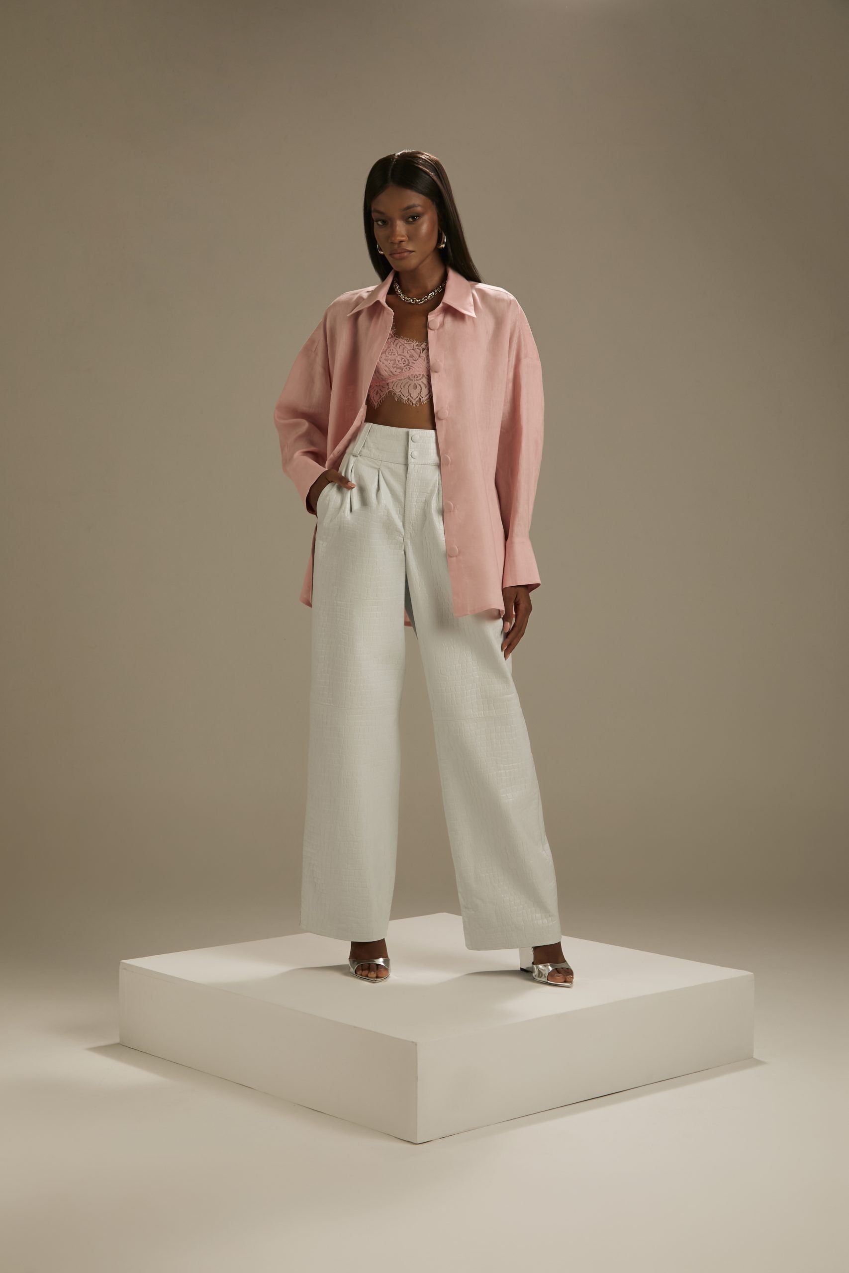Camisa Liz Puro Linho Sunset Ammis Moda