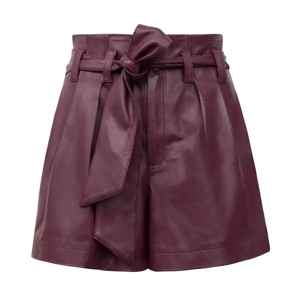 Short Pamela Couro Merlot da Ammis