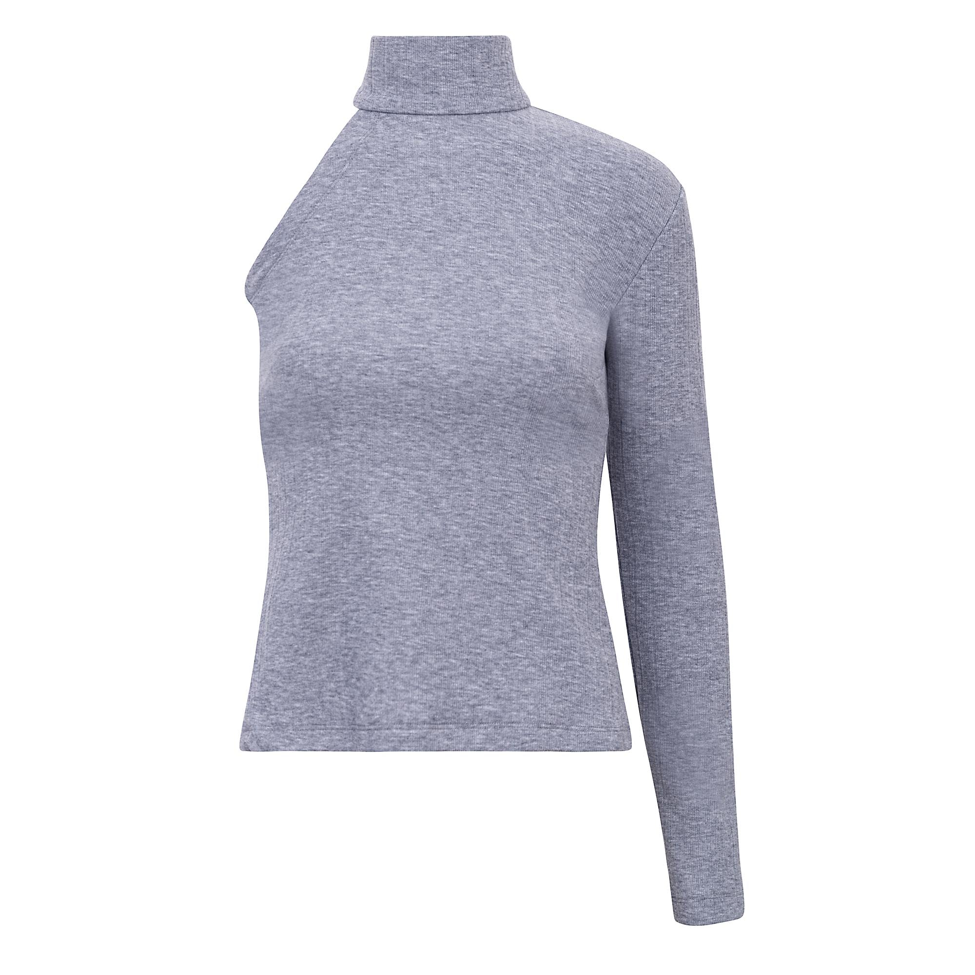 blusa sheila ribana cinza ammis moda