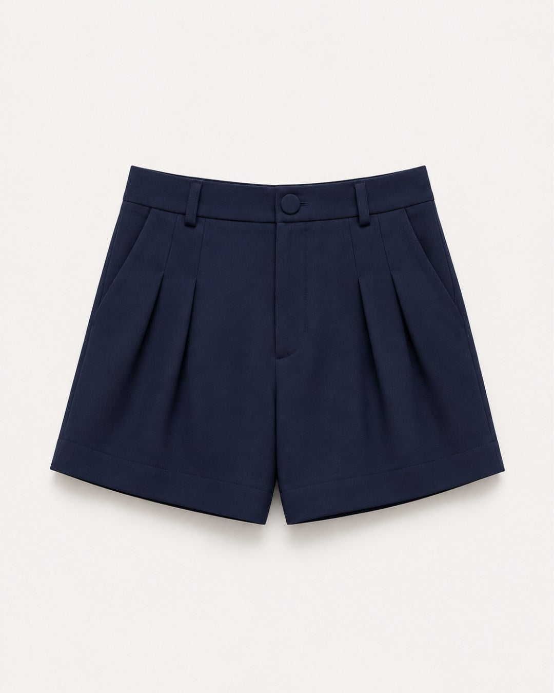 Short feminino de alfaiataria com cintura estruturada da Ammis