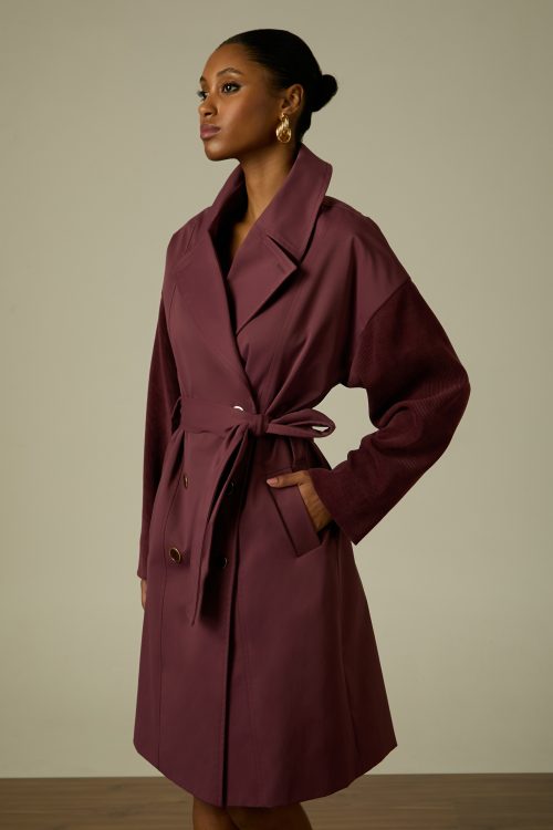 casaco briana purple ammis moda